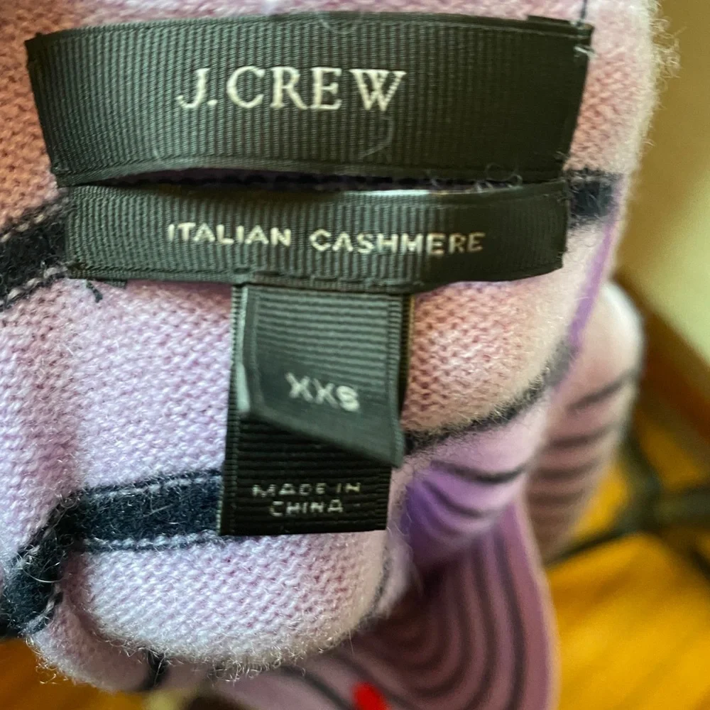 J. Crew cashmere purple and gray sweater size XXS